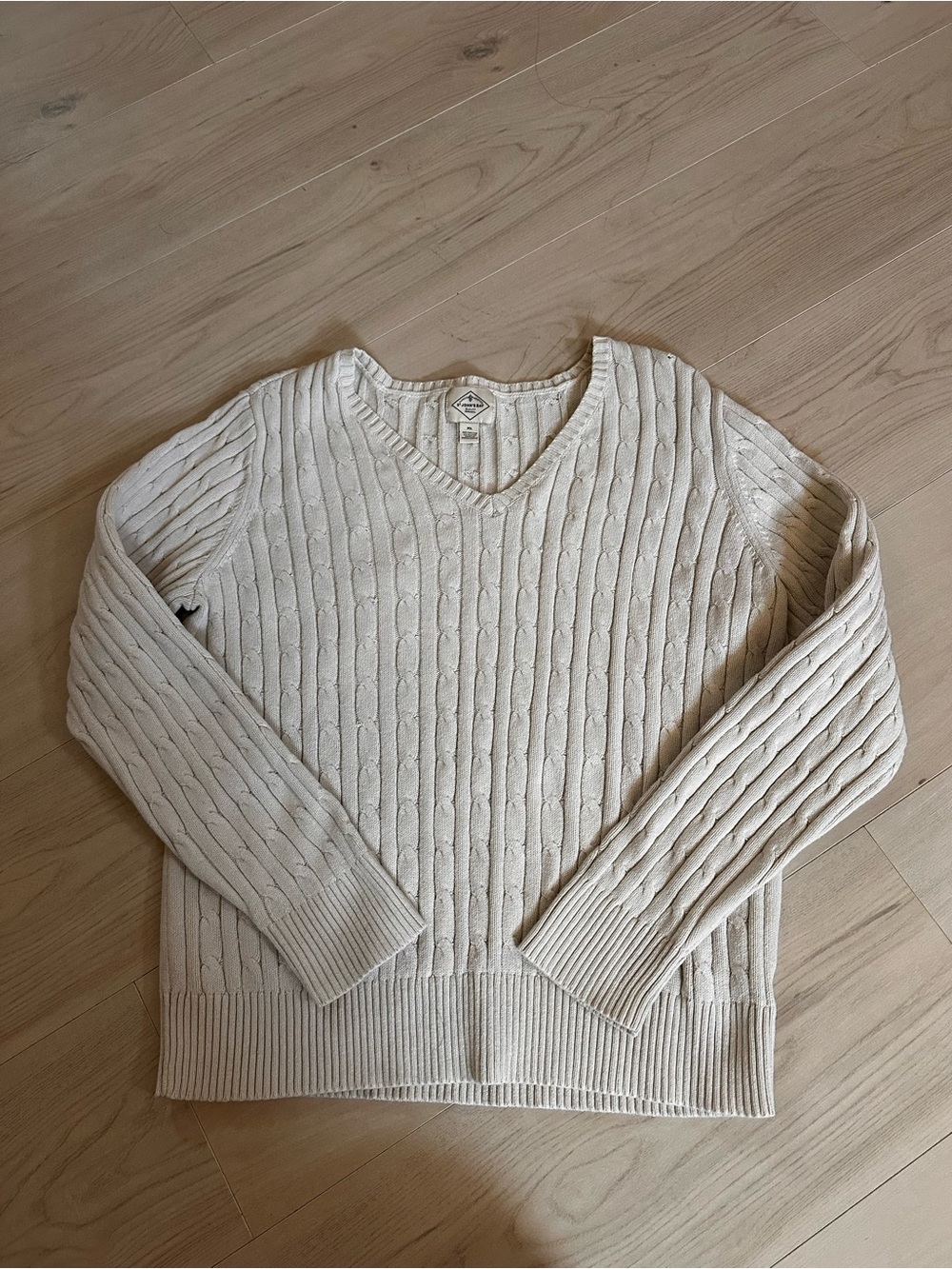 St. John's Bay Cream Sweater Size XL 0601